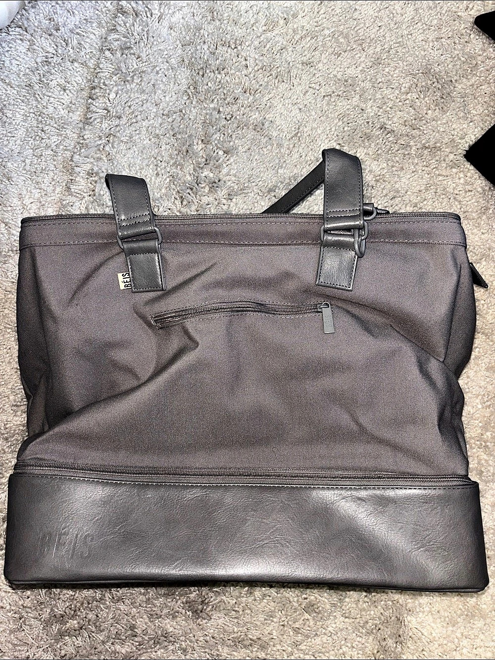 Béis The Weekender Gray Travel Bag